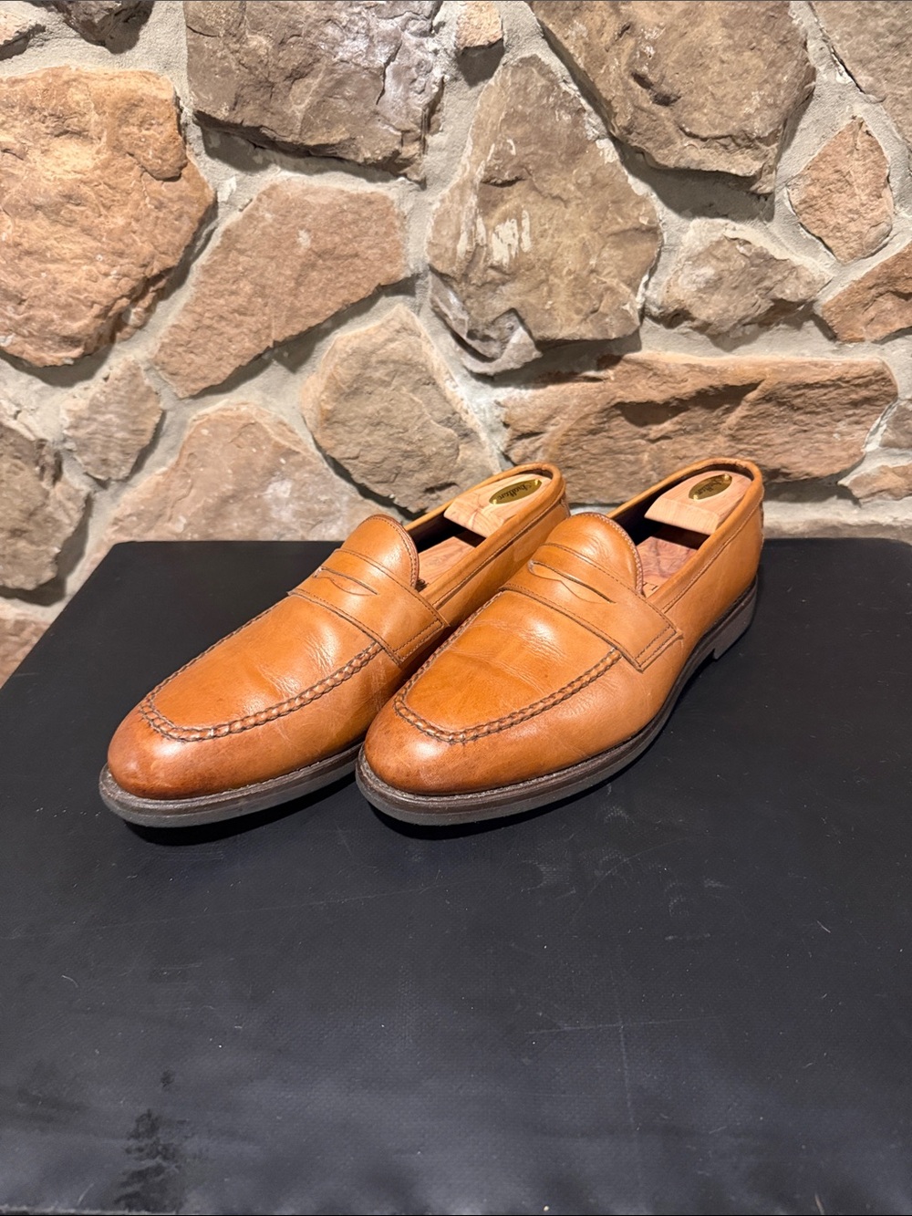 Allen Edmonds Tan Leather Penny Loafers